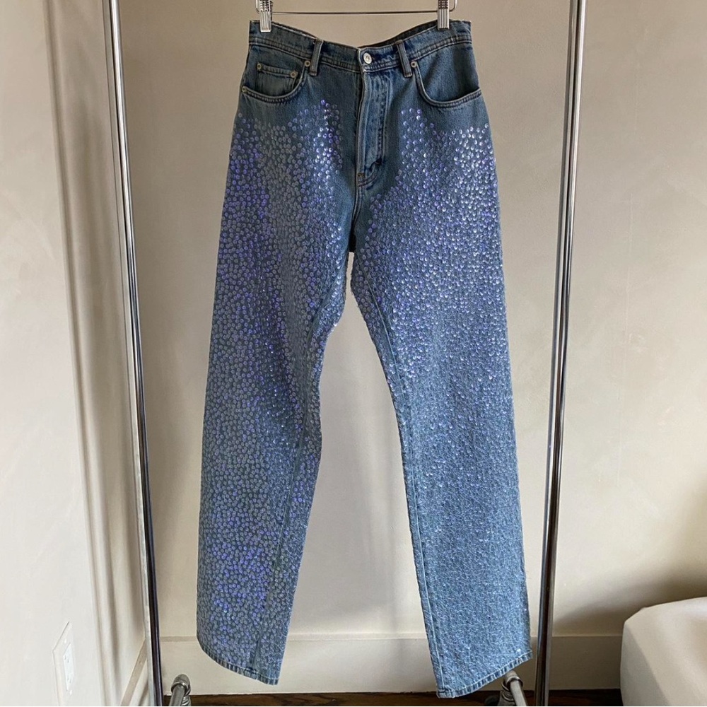 ACNE STUDIOS sequin tisi jeans